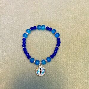 Handmade glass bead bracelet